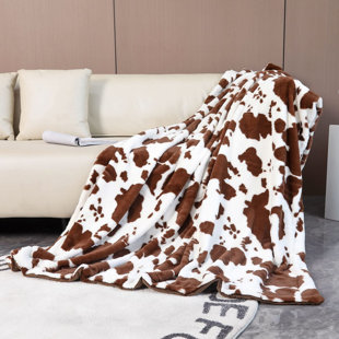 Cow Print Throw Blanket NEW